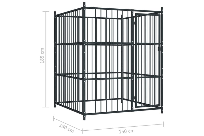 Utendørs hundegård 150x150x185 cm - Møbler - Husdyrmøbler - Hundemøbler - Hundehus & hundegård