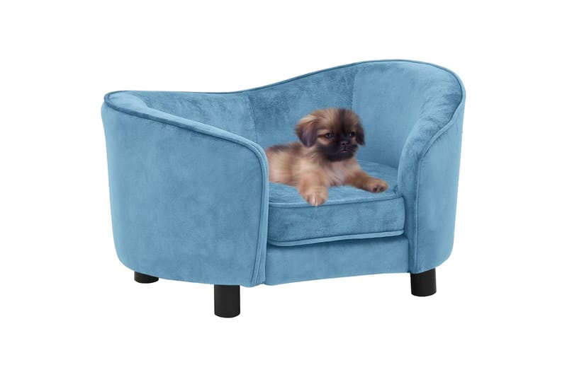 Hundesofa turkis 69x49x40 cm plysj - Turkis - Møbler - Husdyrmøbler - Hundemøbler - Hundekurv & hundeseng