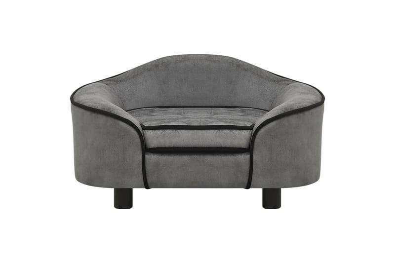 Hundesofa grå 67x47x36 cm plysj - Grå - Møbler - Husdyrmøbler - Hundemøbler - Hundekurv & hundeseng