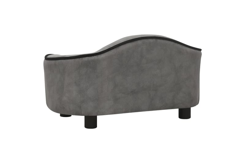 Hundesofa grå 67x47x36 cm plysj - Grå - Møbler - Husdyrmøbler - Hundemøbler - Hundekurv & hundeseng