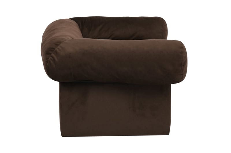 Hundesofa med skuff brun 75x50x38 cm plysj - Brun - Møbler - Husdyrmøbler - Hundemøbler - Hundekurv & hundeseng