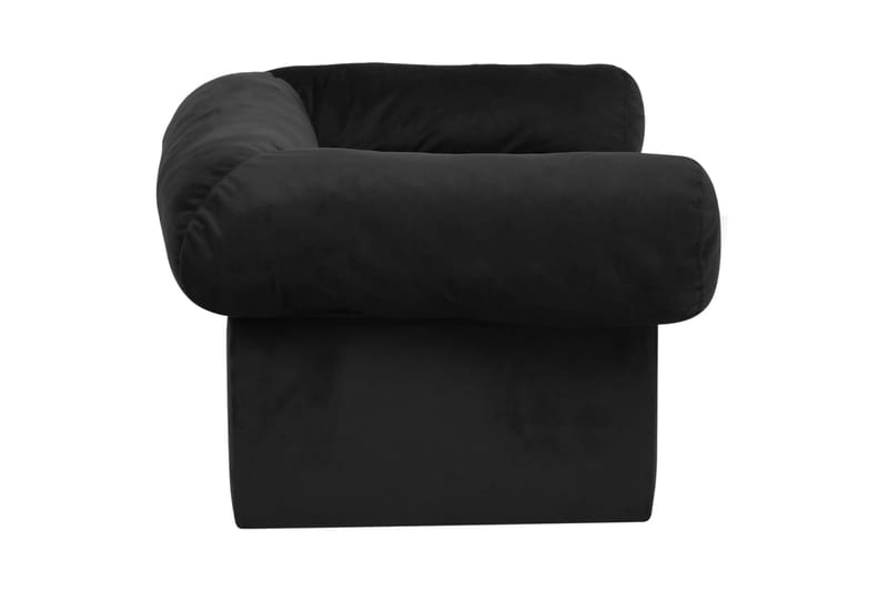 Hundesofa med skuff svart 75x50x38 cm plysj - Svart - Møbler - Husdyrmøbler - Hundemøbler - Hundekurv & hundeseng