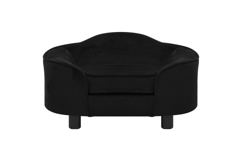 Hundesofa svart 67x47x36 cm plysj - Svart - Møbler - Husdyrmøbler - Hundemøbler - Hundekurv & hundeseng