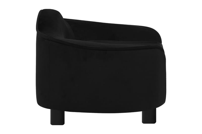 Hundesofa svart 67x47x36 cm plysj - Svart - Møbler - Husdyrmøbler - Hundemøbler - Hundekurv & hundeseng