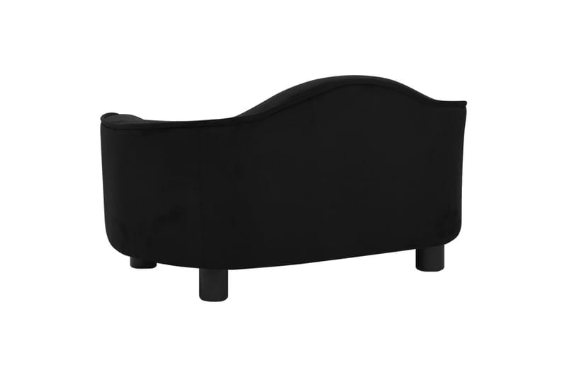 Hundesofa svart 67x47x36 cm plysj - Svart - Møbler - Husdyrmøbler - Hundemøbler - Hundekurv & hundeseng