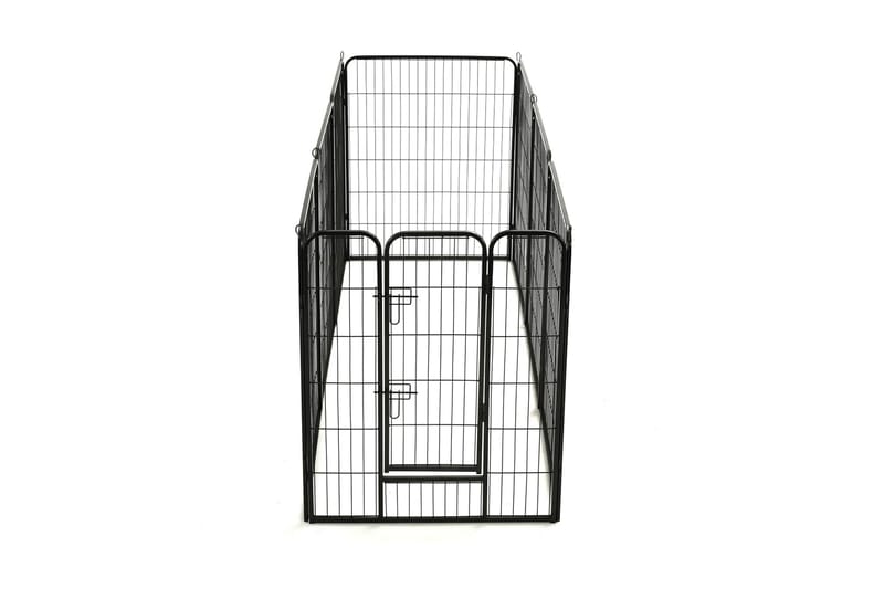 Hundegrind 8 paneler stål 80x100 cm svart - Møbler - Husdyrmøbler - Hundemøbler - Hundetilbehør & hundeaccessoarer - Hundegrind & hundegjerde