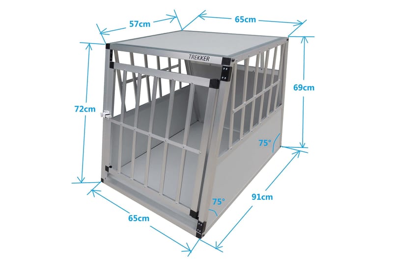 Trekker Hundebur M - Grå - Møbler - Husdyrmøbler - Hundemøbler - Hundetilbehør & hundeaccessoarer - Hundegrind & hundegjerde