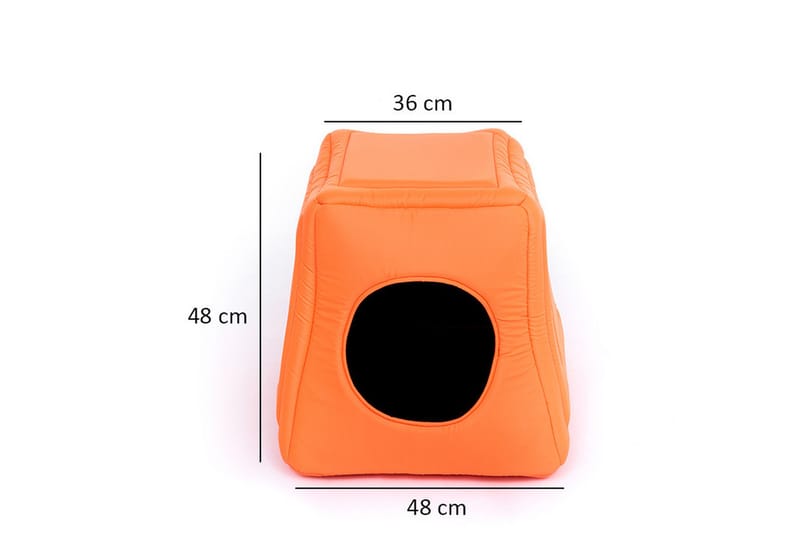 Katteseng Maromaku Stoff - Oransje - Møbler - Husdyrmøbler - Kattemøbler - Kattekurv & katteseng