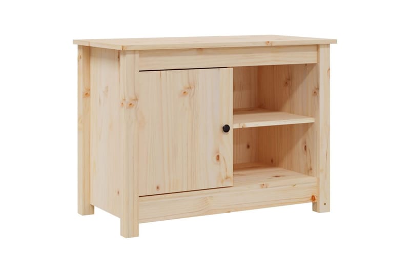 beBasic TV-benk 70x36,5x52 cm heltre furu - Brun - Møbler - TV- & Mediamøbler - TV benk & mediabenk