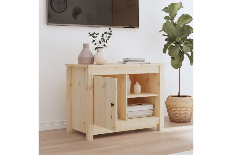 beBasic TV-benk 70x36,5x52 cm heltre furu - Brun - Møbler - TV- & Mediamøbler - TV benk & mediabenk