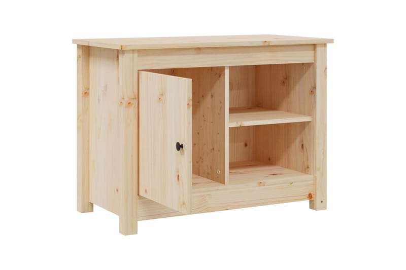 beBasic TV-benk 70x36,5x52 cm heltre furu - Brun - Møbler - TV- & Mediamøbler - TV benk & mediabenk