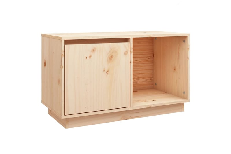 beBasic TV-benk 74x35x44 cm heltre furu - Brun - Møbler - TV- & Mediamøbler - TV benk & mediabenk