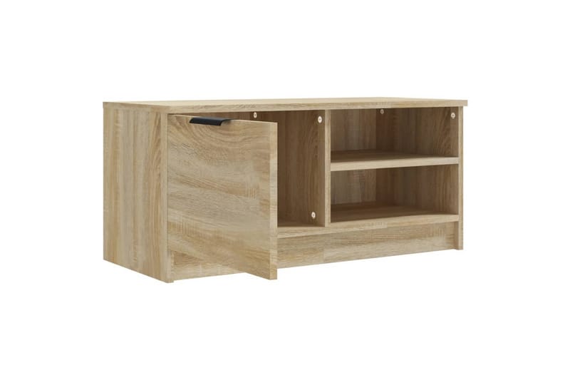 beBasic TV-benk sonoma eik 80x35x36,5 cm konstruert tre - Brun - Møbler - TV- & Mediamøbler - TV benk & mediabenk