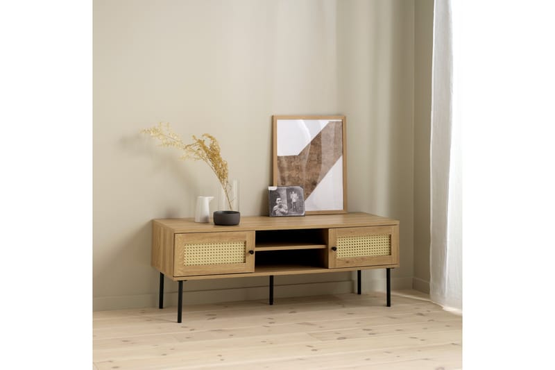 Cyndy TV-benk 120 cm - Beige - Møbler - TV- & Mediamøbler - TV benk & mediabenk