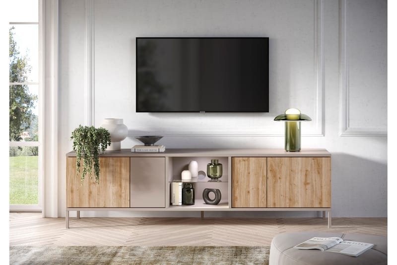 Gent Tv-bänk 210x43 cm - Brun - Møbler - TV- & Mediamøbler - TV benk & mediabenk