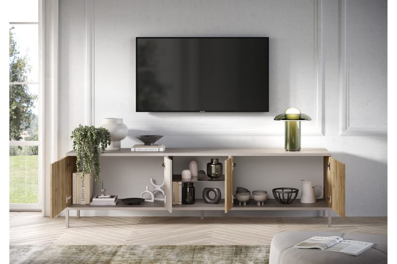 Gent Tv-bänk 210x43 cm - Brun - Møbler - TV- & Mediamøbler - TV benk & mediabenk