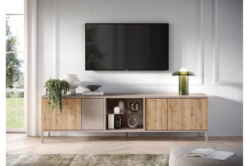 Gent Tv-bänk 210x43 cm - Brun - Møbler - TV- & Mediamøbler - TV benk & mediabenk