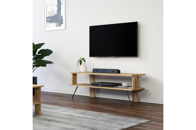 Greger TV-benk 120 cm - Eik - Møbler - TV- & Mediamøbler - TV benk & mediabenk