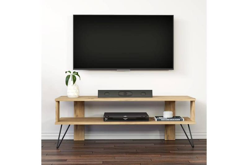 Greger TV-benk 120 cm - Eik - Møbler - TV- & Mediamøbler - TV benk & mediabenk