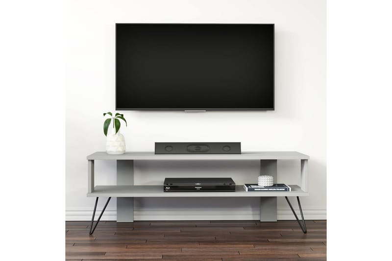 Greger TV-benk 120 cm - Grå - Møbler - TV- & Mediamøbler - TV benk & mediabenk