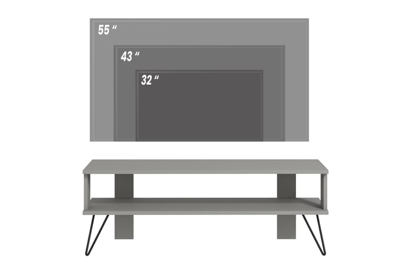 Greger TV-benk 120 cm - Grå - Møbler - TV- & Mediamøbler - TV benk & mediabenk