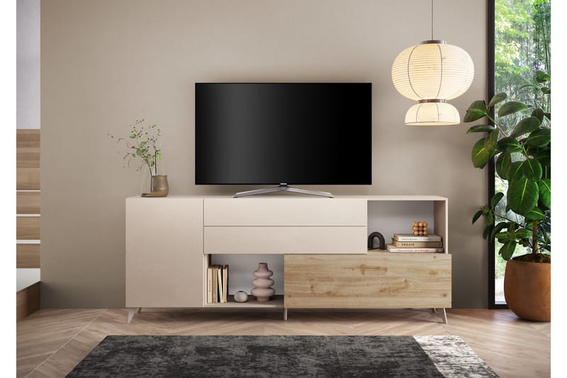 Monaco Tv-bänk 241x42 cm - Messing - Møbler - TV- & Mediamøbler - TV benk & mediabenk