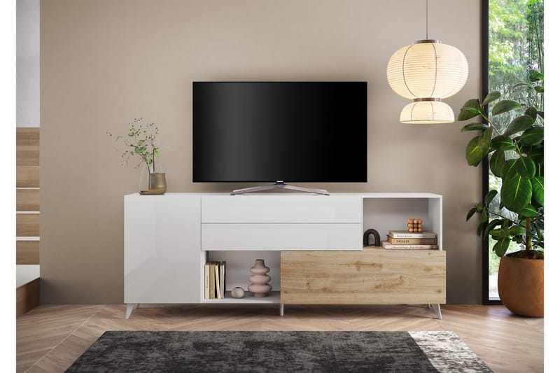 Monaco Tv-bänk 241x42 cm - Messing - Møbler - TV- & Mediamøbler - TV benk & mediabenk