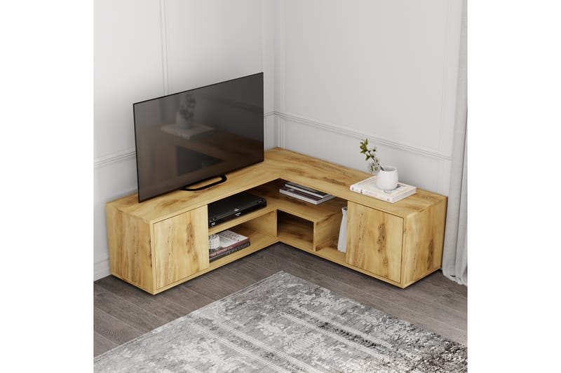 Pienk TV-benk 125 cm - Eik - Møbler - TV- & Mediamøbler - TV benk & mediabenk