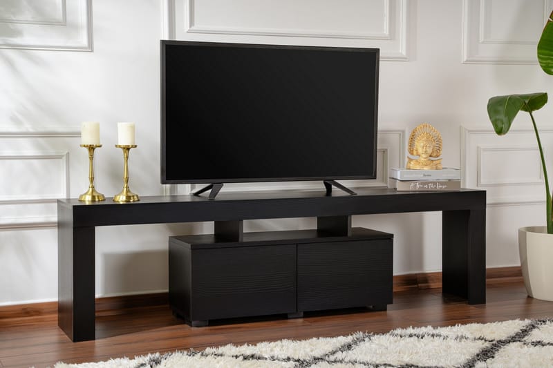 Shanah Tv-benk 180x31 cm - Svart - Møbler - TV- & Mediamøbler - TV benk & mediabenk