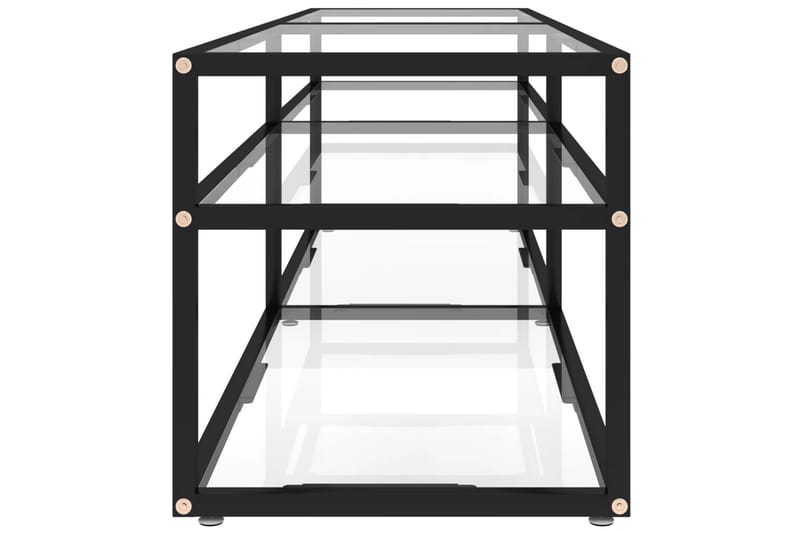 TV-benk gjennomsiktig 160x40x40,5 cm herdet glass - Gjennomsiktig - Møbler - TV- & Mediamøbler - TV benk & mediabenk