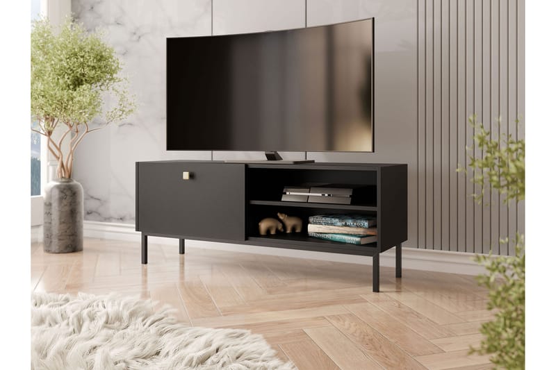 TV-benk Hermann 120 cm - Svart - Møbler - TV- & Mediamøbler - TV benk & mediabenk