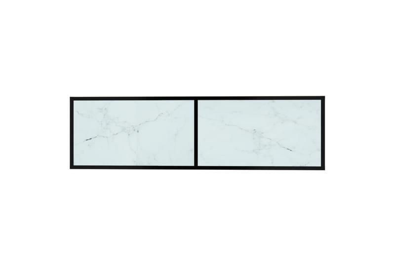 TV-benk hvit marmor 140x40x40,5 cm herdet glass - Hvit - Møbler - TV- & Mediamøbler - TV benk & mediabenk