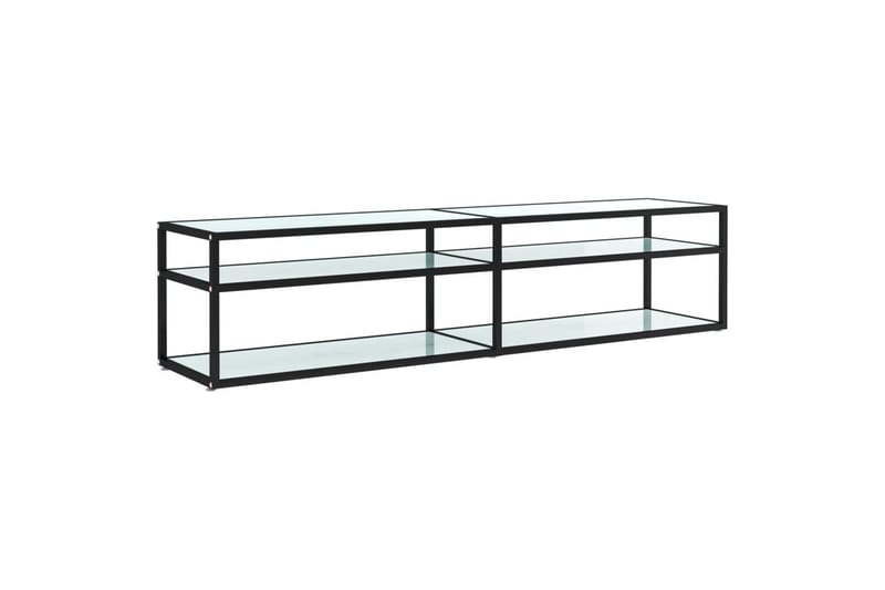 TV-benk hvit marmor 180x40x40,5 cm herdet glass - Hvit - Møbler - TV- & Mediamøbler - TV benk & mediabenk