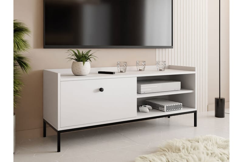 TV-benk Mariestad 140 cm - Hvit - Møbler - TV- & Mediamøbler - TV benk & mediabenk