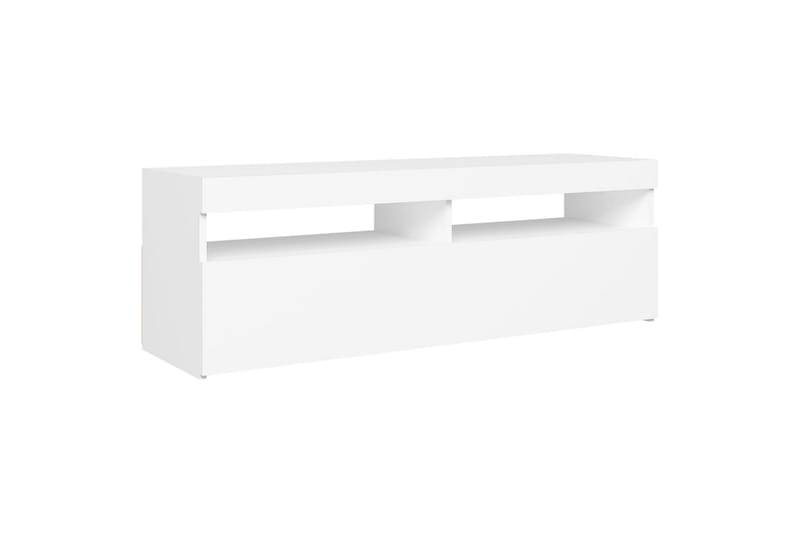 TV-benk med LED-lys hvit 120x35x40 cm - Hvit - Møbler - TV- & Mediamøbler - TV benk & mediabenk