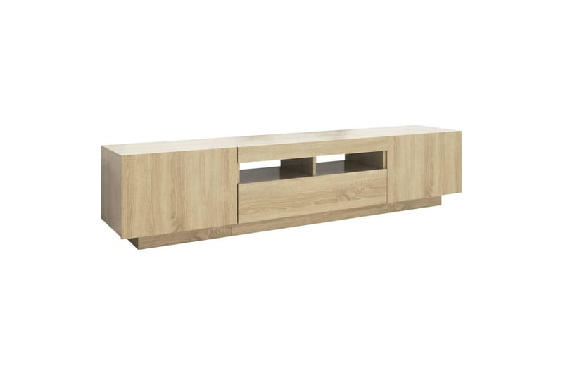 TV-benk med LED-lys sonoma eik 180x35x40 cm - Brun - Møbler - TV- & Mediamøbler - TV benk & mediabenk