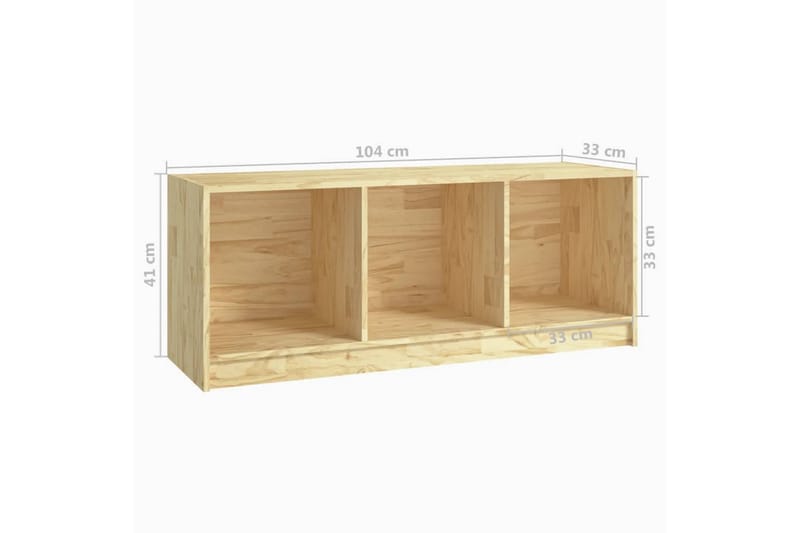 TV-benk 104x33x41 cm heltre furu - Brun - Møbler - TV- & Mediamøbler - TV benk & mediabenk