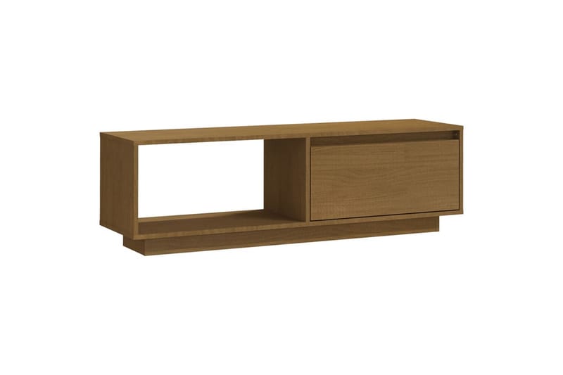 TV-benk 110x30x33,5 cm heltre furu honningbrun - Brun - Møbler - TV- & Mediamøbler - TV benk & mediabenk