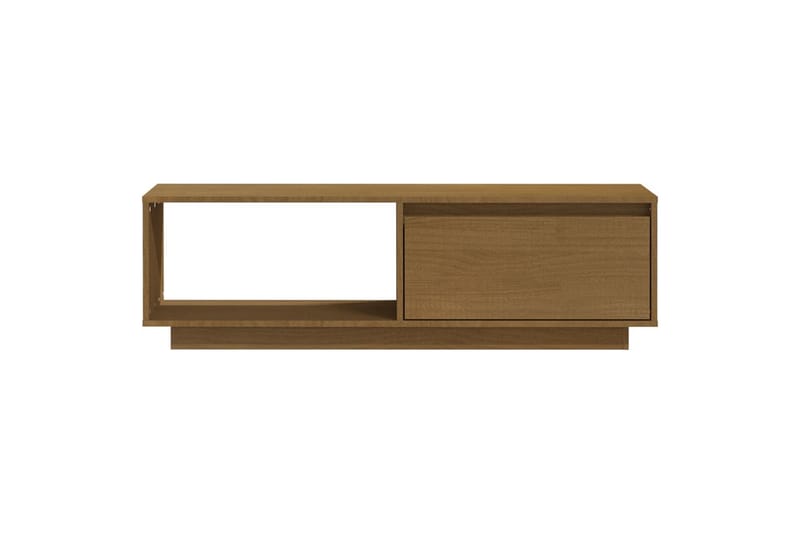 TV-benk 110x30x33,5 cm heltre furu honningbrun - Brun - Møbler - TV- & Mediamøbler - TV benk & mediabenk