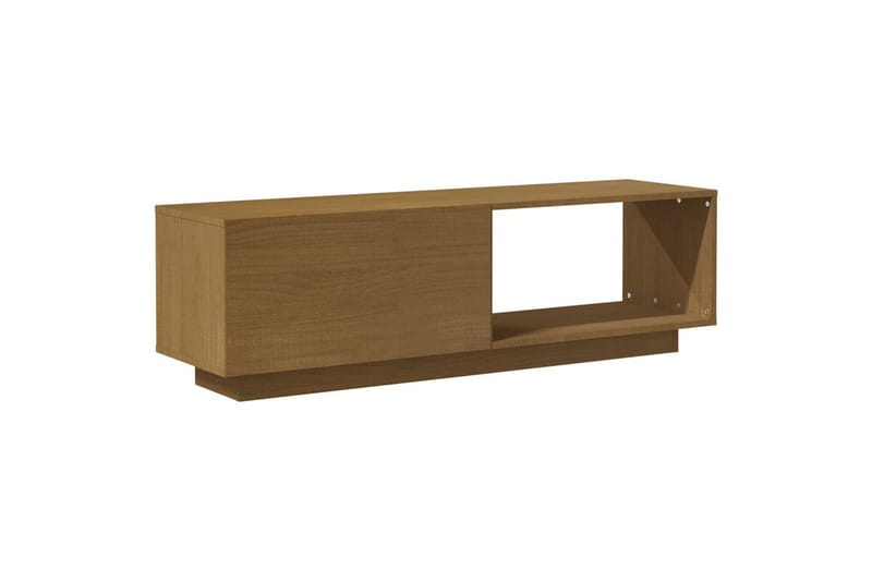 TV-benk 110x30x33,5 cm heltre furu honningbrun - Brun - Møbler - TV- & Mediamøbler - TV benk & mediabenk