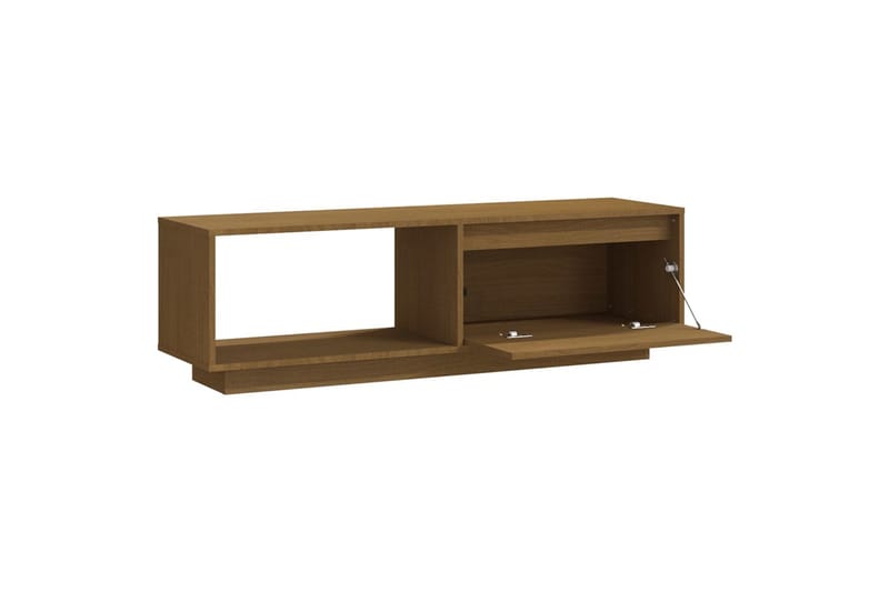 TV-benk 110x30x33,5 cm heltre furu honningbrun - Brun - Møbler - TV- & Mediamøbler - TV benk & mediabenk