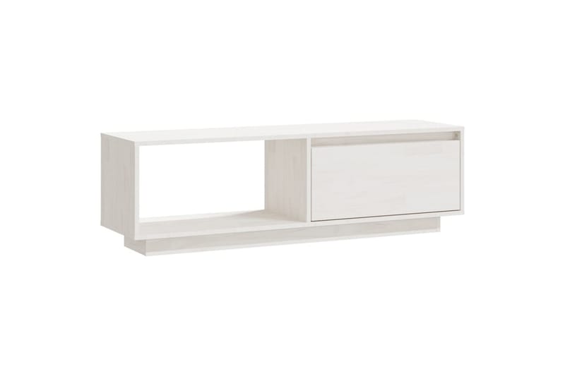 TV-benk 110x30x33,5 cm heltre furu hvit - Hvit - Møbler - TV- & Mediamøbler - TV benk & mediabenk