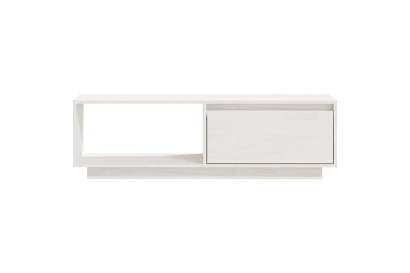 TV-benk 110x30x33,5 cm heltre furu hvit - Hvit - Møbler - TV- & Mediamøbler - TV benk & mediabenk