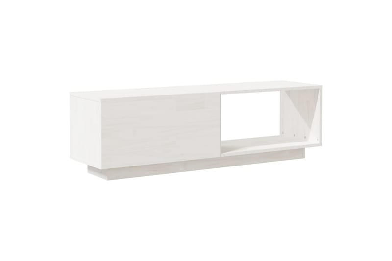 TV-benk 110x30x33,5 cm heltre furu hvit - Hvit - Møbler - TV- & Mediamøbler - TV benk & mediabenk