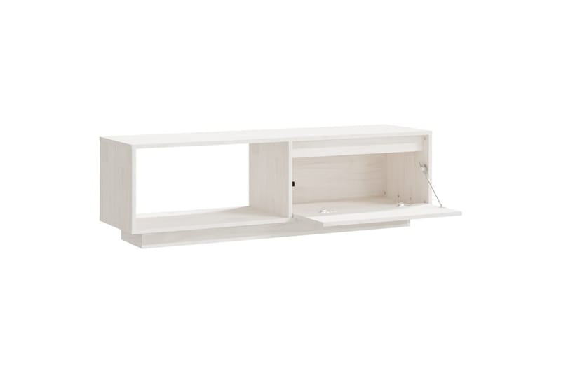 TV-benk 110x30x33,5 cm heltre furu hvit - Hvit - Møbler - TV- & Mediamøbler - TV benk & mediabenk