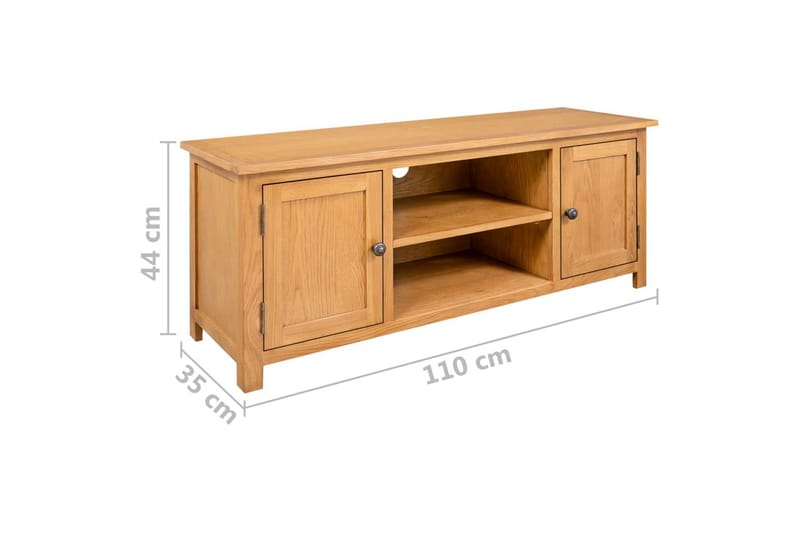 TV-benk 110x35x44 cm heltre eik - Brun - Møbler - TV- & Mediamøbler - TV benk & mediabenk