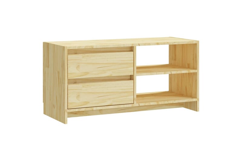 TV-benk 80x31x39 cm heltre furu - Brun - Møbler - TV- & Mediamøbler - TV benk & mediabenk