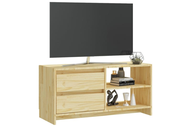 TV-benk 80x31x39 cm heltre furu - Brun - Møbler - TV- & Mediamøbler - TV benk & mediabenk