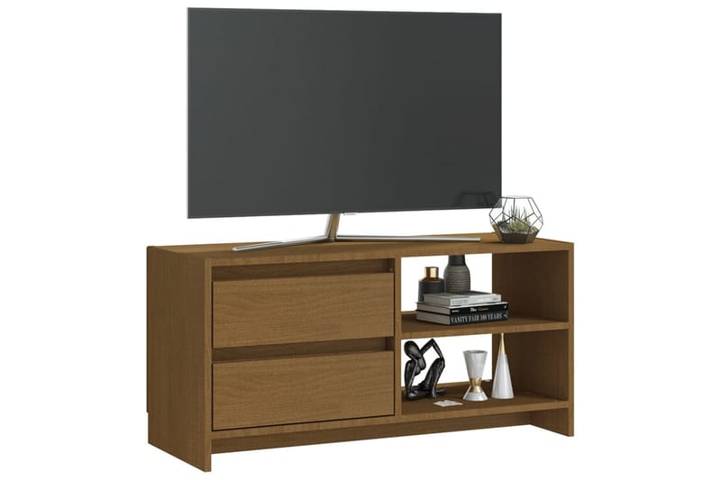 TV-benk 80x31x39 cm heltre furu honningbrun - Brun - Møbler - TV- & Mediamøbler - TV benk & mediabenk