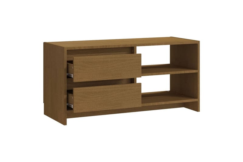 TV-benk 80x31x39 cm heltre furu honningbrun - Brun - Møbler - TV- & Mediamøbler - TV benk & mediabenk